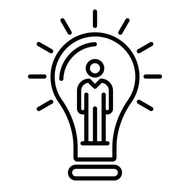 Ampul simgesindeki adam, taslak biçimi