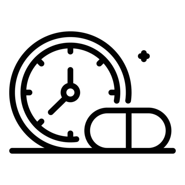 Reication time icon, outline style — стоковый вектор