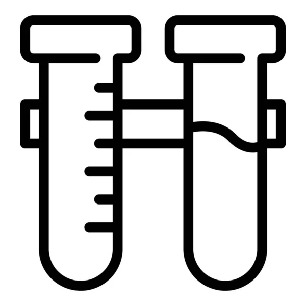 Icono de tubos de medición, estilo de contorno — Vector de stock