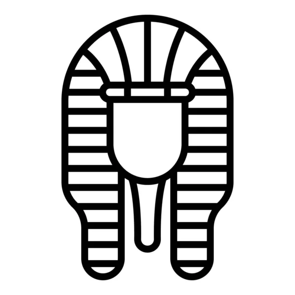 Icona del faraone Tutankhamon, stile contorno — Vettoriale Stock