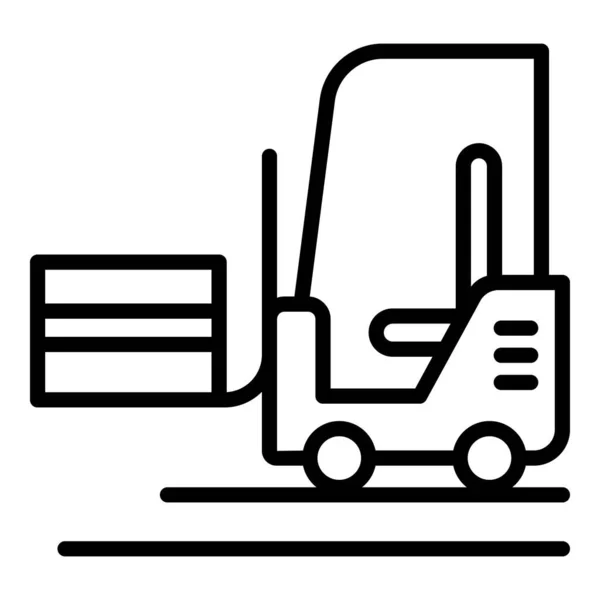 Forklift truck icon, outline style — Stock Vector