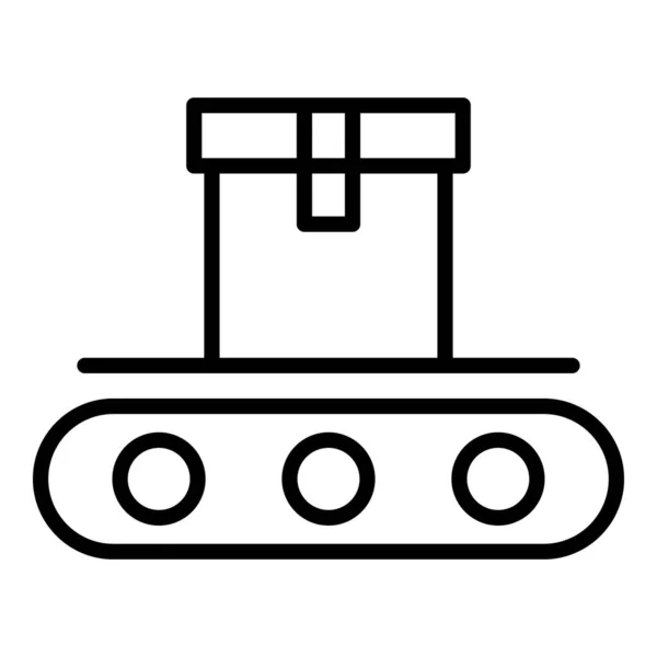 Conveyor verpakking icoon, omtrek stijl — Stockvector