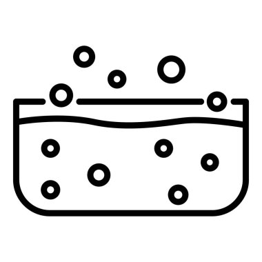 Süt ikonlu şeffaf kase, taslak biçimi