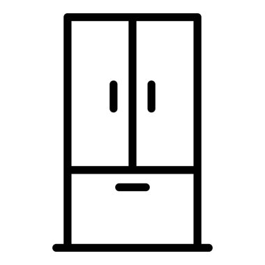 Büyük buzdolabı simgesi, taslak tarzı