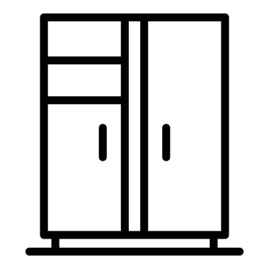 Çift yapraklı buzdolabı simgesi, taslak biçimi