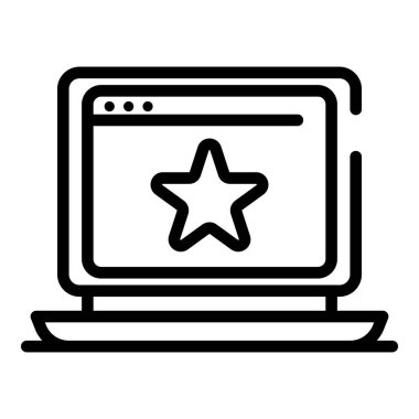 Dizüstü bilgisayar simgesinde yıldız, özet biçimi