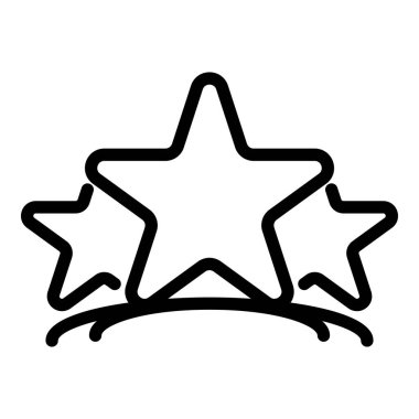 Üç yıldız kutsal kişilerin resmi, anahat stili