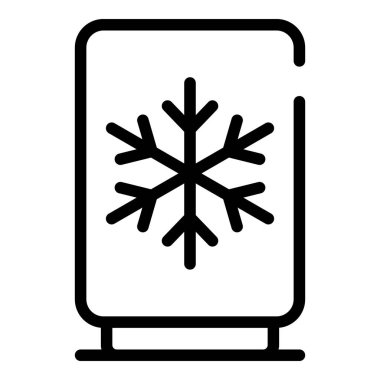 Kar Tanesi simgesine sahip buzdolabı, özet biçimi