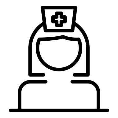 Veteriner hemşire ikonu, taslak biçimi