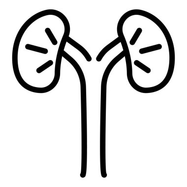 Hayvan böbrekleri ikonu, taslak biçimi