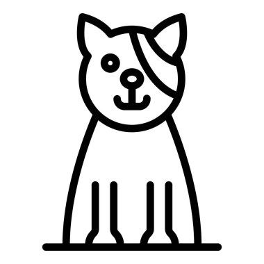 Kedi gözü bandajlı simge, taslak biçimi