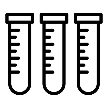 Veterinerlik test tüpleri simgesi, özet biçimi