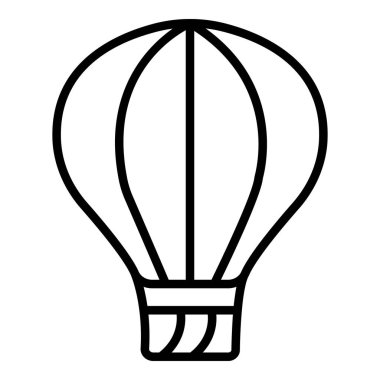 Tırtıklı sıcak hava balonu simgesi, taslak biçimi