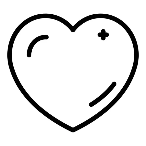 Ícone do símbolo do coração, estilo esboço — Vetor de Stock