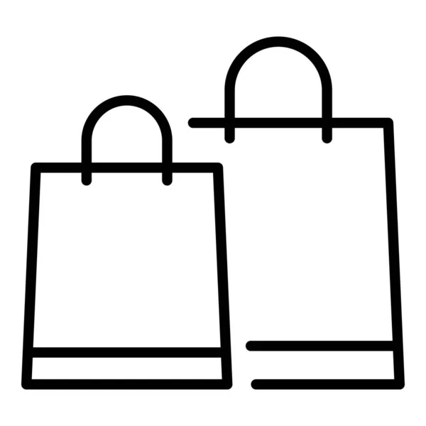 Ícone dois sacos de papel, estilo esboço — Vetor de Stock