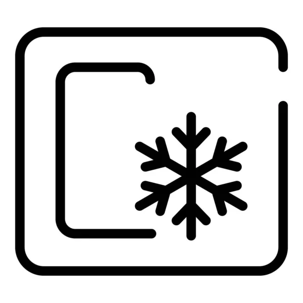 Zeichen Schneeflockensymbol, Umrissstil — Stockvektor