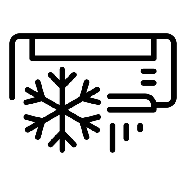 Airco sneeuwvlok icoon, outline stijl — Stockvector