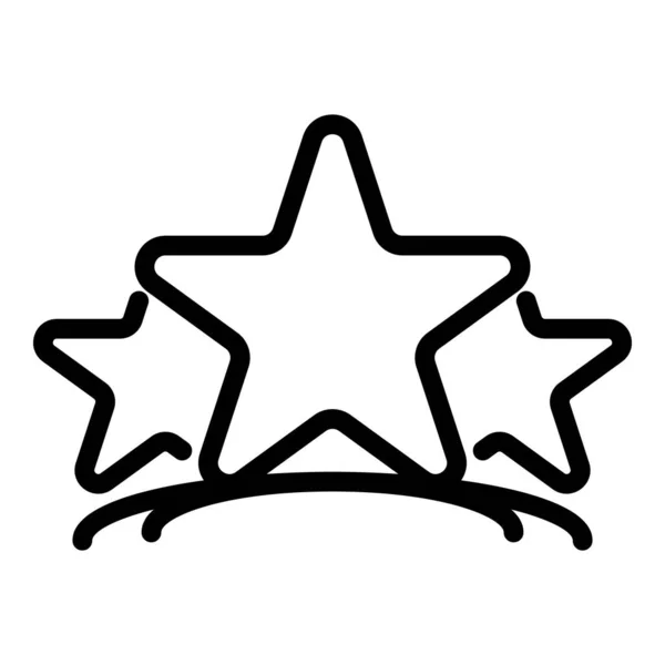 Τρία αστέρια εικονίδιο, στυλ διάρθρωσης — Διανυσματικό Αρχείο