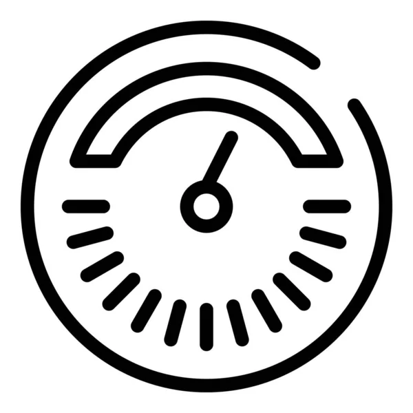 Піктограма круглих термометрів, стиль контуру — стоковий вектор