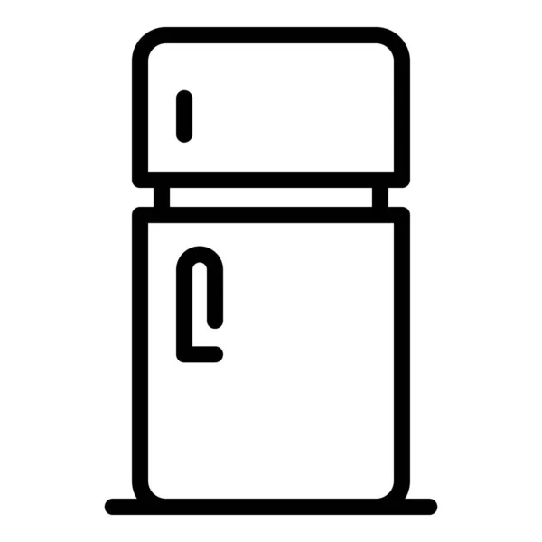 Icono del refrigerador, estilo del esquema — Vector de stock