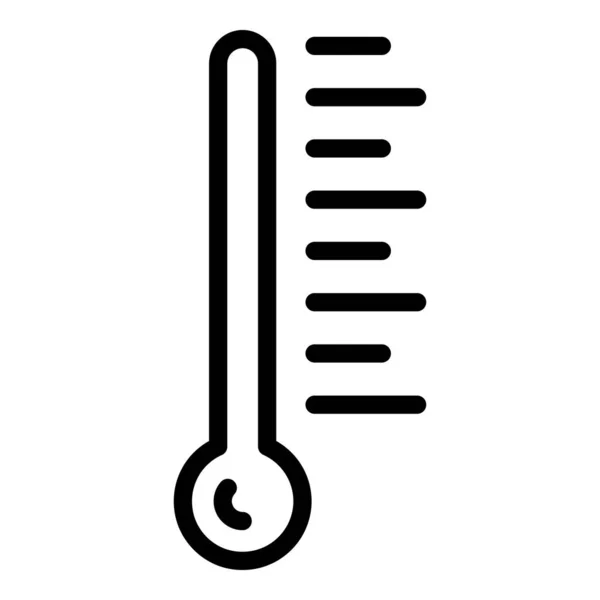 Termometre simgesi, anahat stili — Stok Vektör