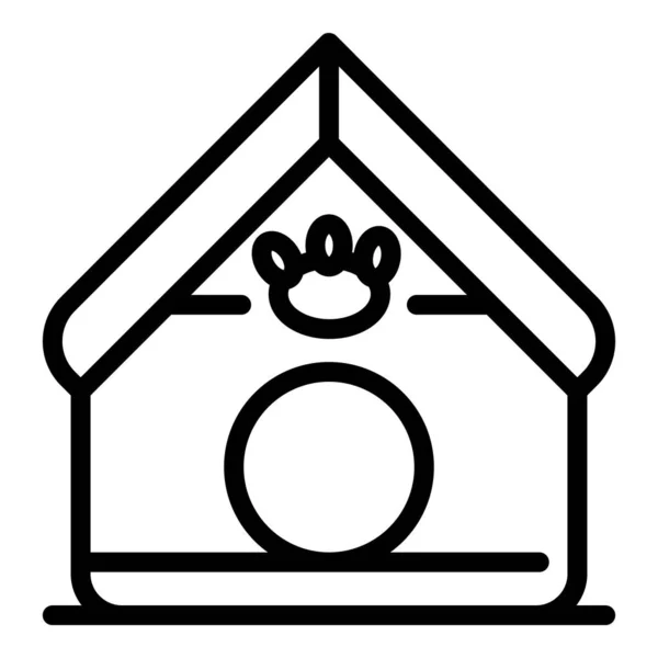 Icône Doghouse, style contour — Image vectorielle