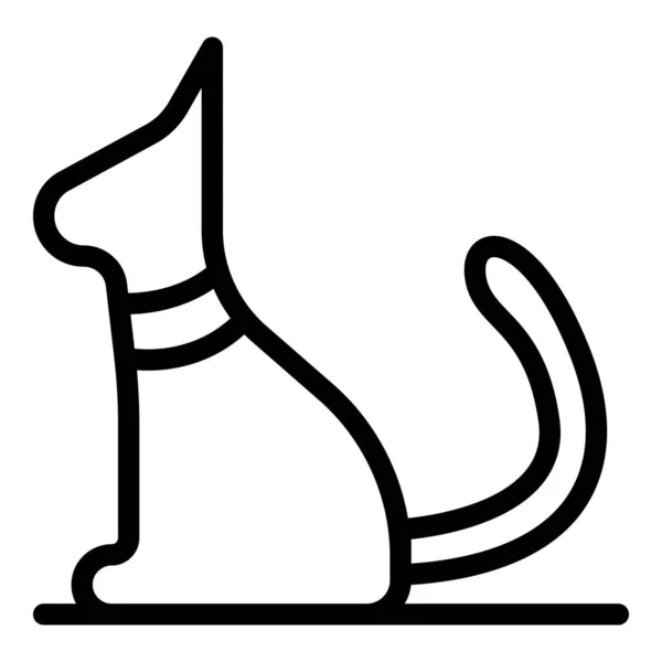 Cat side view icon, outline style — Stock Vector