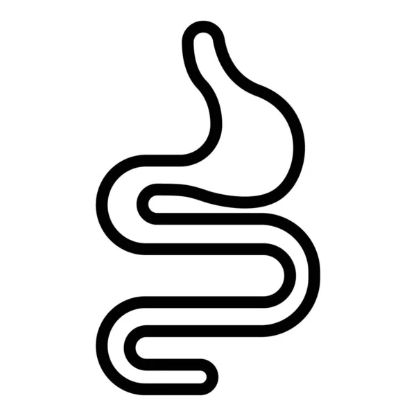 Icône de l'estomac animal, style contour — Image vectorielle