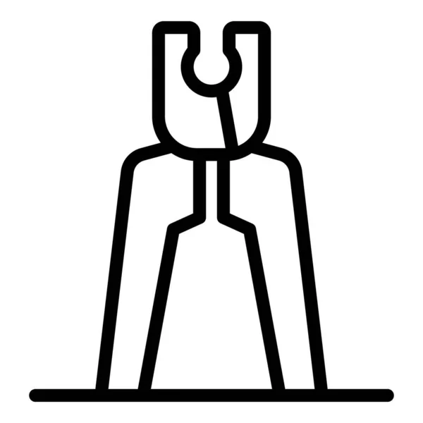 Veterinärtänger ikon, skissera stil — Stock vektor