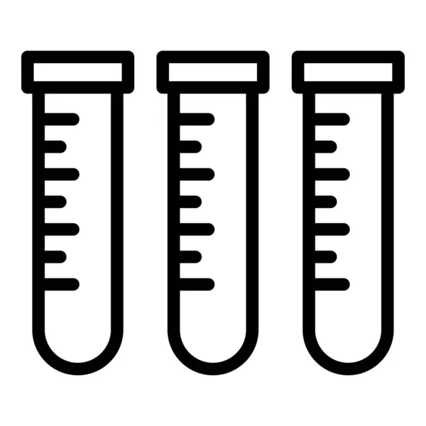 Veterinerlik test tüpleri simgesi, özet biçimi — Stok Vektör