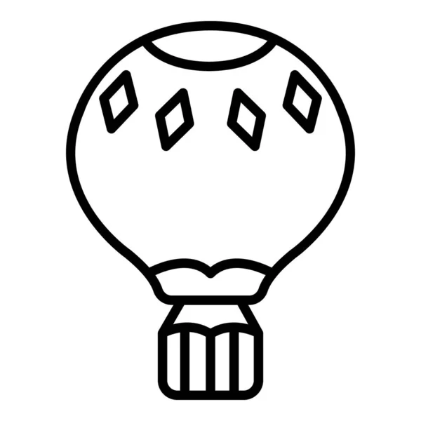 Balão de ar com ícone rhombuses, estilo esboço — Vetor de Stock