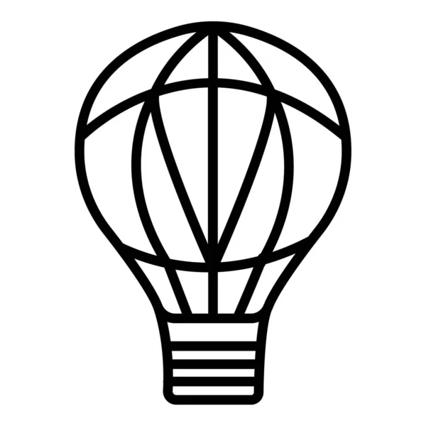 Heißluftballon-Ikone, Umriss-Stil — Stockvektor