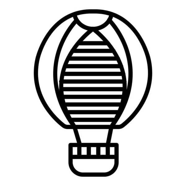 Modern hőlégballon ikon, körvonalazott stílus — Stock Vector