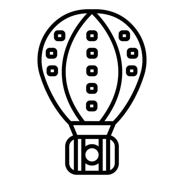 Privates Heißluftballon-Symbol, Outline-Stil — Stockvektor