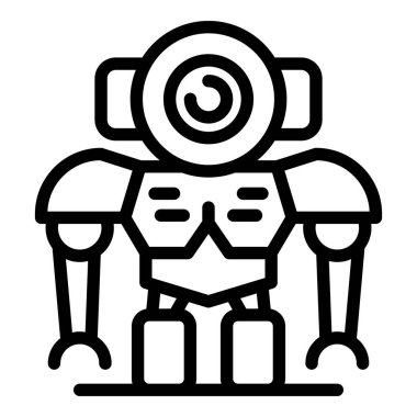 Gelecekçi robot simgesi, özet biçimi