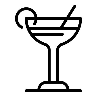Kokteyl bardağı simgesi, taslak biçimi
