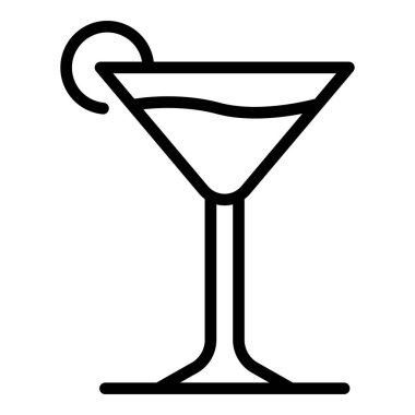 Kokteyl cam simgesi, taslak biçimi