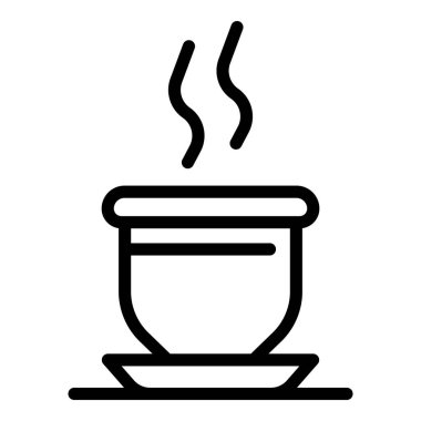 Sıcak kahve fincanı simgesi, taslak biçimi