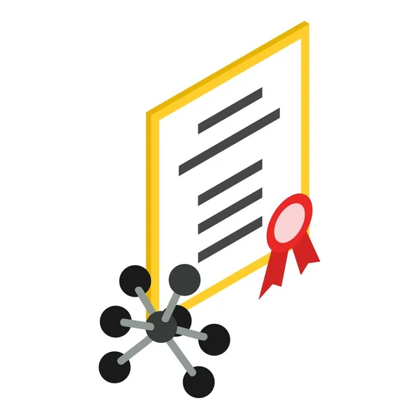 Icono del descubrimiento científico, estilo isométrico — Archivo Imágenes Vectoriales