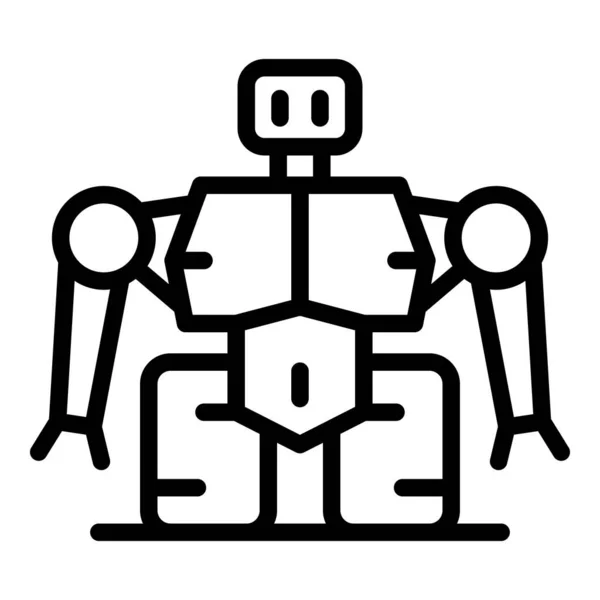 Σούπερ εικονίδιο ρομπότ, στυλ περιγράμματος — Διανυσματικό Αρχείο