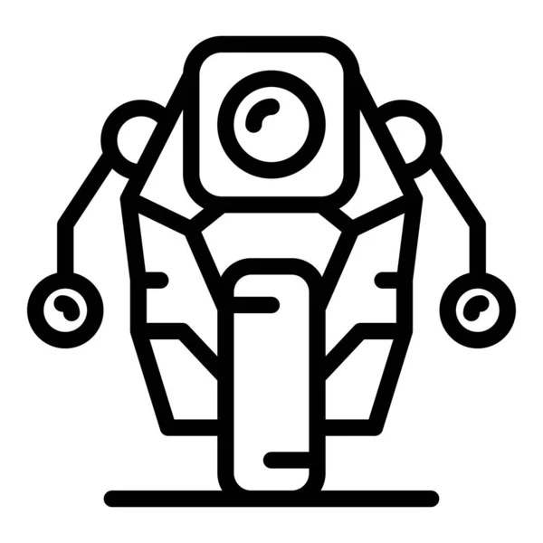 Zukunft Roboter-Ikone, Outline-Stil — Stockvektor