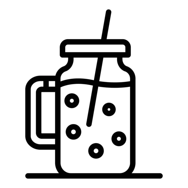 Smoothie icono de la olla, estilo de contorno — Archivo Imágenes Vectoriales