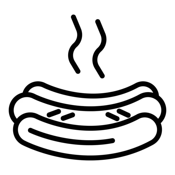 Hot dog ikon, körvonalazott stílus — Stock Vector