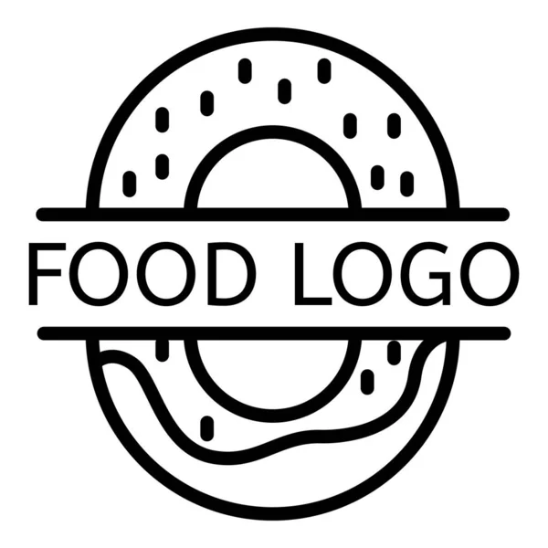 Logotipo alimentar, estilo esboço — Vetor de Stock