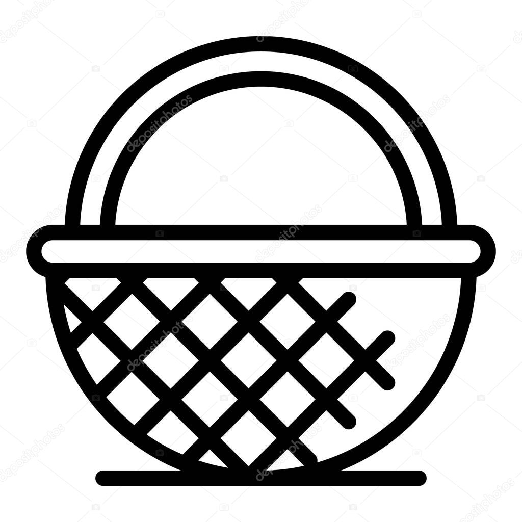 Handle wicker icon. Outline handle wicker vector icon for web design isolated on white background