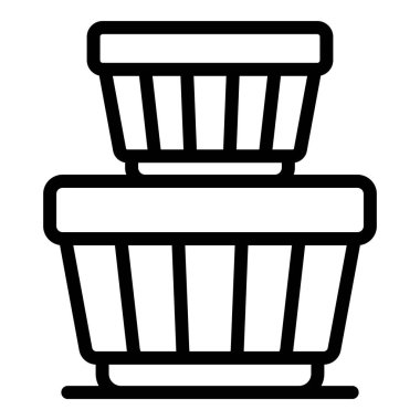 Plastik kabın simgesi, özet biçimi