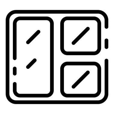 Yemek tabağı simgesi, taslak biçimi