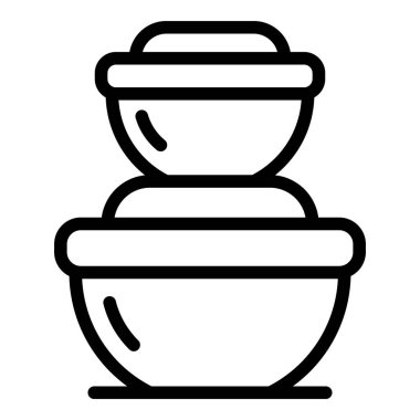 Modern yiyecek kabı simgesi, özet biçimi