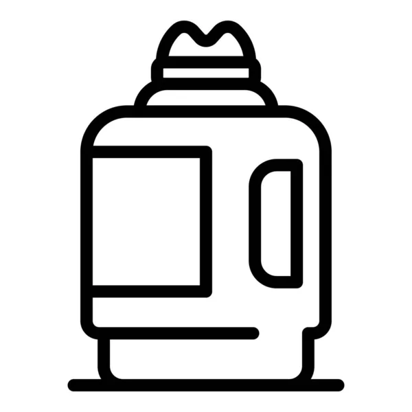 Icône de nettoyeur de bouteille en plastique, style contour — Image vectorielle