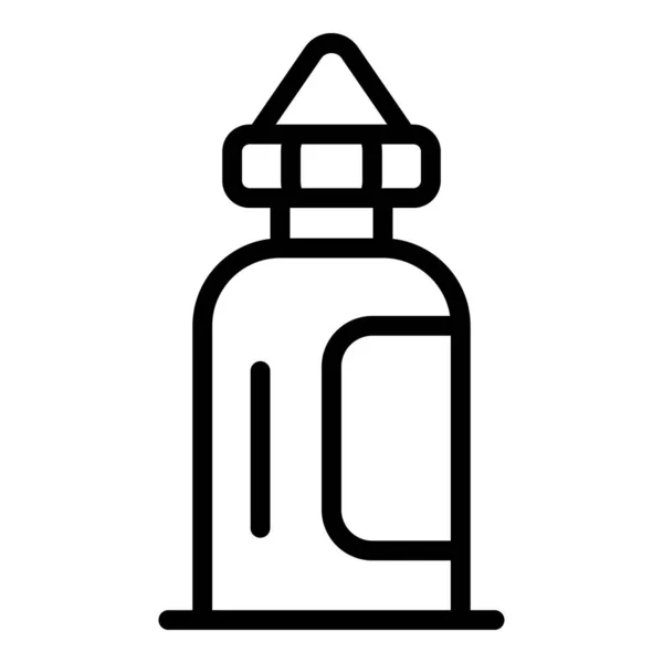 Small glue bottle icon, outline style — Stock Vector